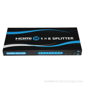 New Design 1x 8 HDMI Splitter, 3D TV SupportedNew